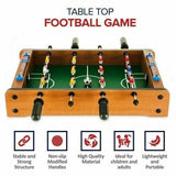 Wooden Football Table Top Foosball Soccer Game Set Kids Family Desktop Toy Gift
