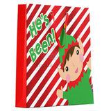 🎅Luxury Christmas Gift Bag With Handles Red Elf Gloss Xmas Present 25x21cm