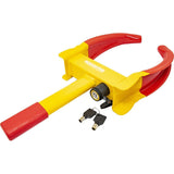 WHEEL CLAMP HEAVY DUTY ANTI THEFT LOCK CARAVAN TRAILER SECURITY CAR VAN - 2 KEYS