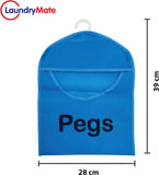 2x Clothes Peg Bag Washing Line Laundry Hanging Storage Basket Fabric Holder