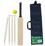 Cricket Set Wooden Cricket Bat Ball Sets + Free Carry Bag Kids Children Adults