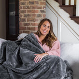 Luxury Faux Fur Throw Fleece Blanket Large Sofa Bed Mink Soft Warm Plush Double
