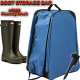 WELLY BOOT BAG WELLINGTON STORAGE CARRIER BAG ZIPPED CARRY HANDLE FREE BRUSH