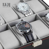 🔥Watch Display Case Jewellery Collection Storage Holder Leather Box 10 Grids Key