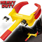WHEEL CLAMP HEAVY DUTY ANTI THEFT LOCK CARAVAN TRAILER SECURITY CAR VAN - 2 KEYS