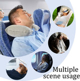 2x Inflatable Neck Pillow Travel Cushion Flight Head Rest Air Support Cushion