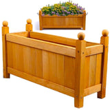 Premium Wood Garden Planter Large Flower Plant Pot Window Box Raised Bed Basket