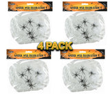 4x Large Stretchy Spider Webs Cobweb 20 Spiders Scary Halloween Party Decoration
