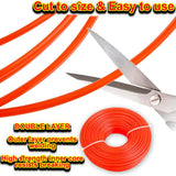 15m Strimmer Line Trimmer Wire Heavy Duty Replacement Cord 2mm Garden Grass UK
