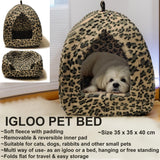 Soft Pet Cat/Kitten Dog/Puppy Fleece Igloo Beds Warm House Cave Tunnel Snug Pod