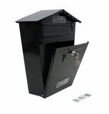 🔥Large Post Box Letter Mail Box Premium Steel Lockable Wall Mount 2 Keys Secure