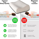 2x Memory Foam Pillow Contour Neck Back Support Orthopaedic Firm Head My Pillows