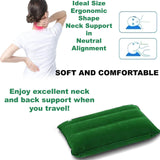 Air Inflatable Camping Pillow Travel Cushion Back Neck Lumbar Support Waterproof