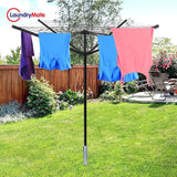 HEAVY DUTY METAL GROUND SPIKE PARASOL AIRER ROTARY WASHING LINE STAND GALVANISED