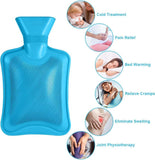 1L Hot Water Bottle Natural Rubber Winter Hand Feet Warmer Large Cold Nights