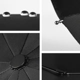 Windproof Strong Automatic Open Close Folding Compact 10 Rib Umbrella Travel UK