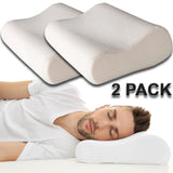 2x Memory Foam Pillow Contour Neck Back Support Orthopaedic Firm Head My Pillows