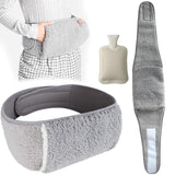 1L Wearable Hot Water Bottle Cover Adjustable Belt Wrap Around Luxury Sherpa