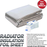 Radiator Insulation Foil Heat Back Reflector Sheet Energy Saving Panel Window