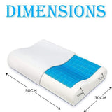 Cooling Pillow Orthopedic Memory Foam Contour Cervical Gel Head Neck Back Sleep