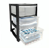 3 Tier Mini Drawer Plastic Tower Trolley Drawers School Office Home Desktop UK
