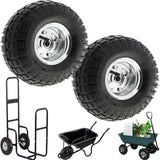2 x 10" Pneumatic Sack Truck Trolley Wheel Barrow Tyre Tyres Wheels 4.10/3.5-4.0