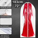 183cm Hanging Suit Dress Coat Travel Bag Extra Large Clothes Cover Storage Zip