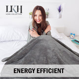 Luxury Electric Heated Throw Shaggy Fleece Cosy Over Blanket Double Single King