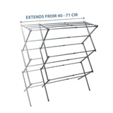 3 Tier Extendable Clothes Airer Dryer Foldable Laundry Washing Line Horse Drying