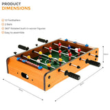 Wooden Football Table Top Foosball Soccer Game Set Kids Family Desktop Toy Gift