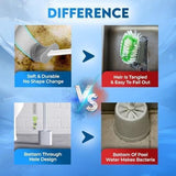 Silicone Toilet Bathroom Brush Flexible Head Long Handle Wall-Mounted Anti Drip