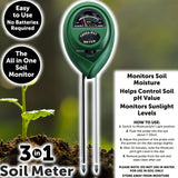 🔥Soil PH Tester 3 in 1 Water Moisture Light Test Meter Kit Garden Plant Flower