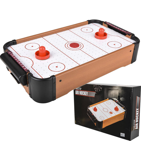 Air Hockey TableTop Game Set Kids Family Fun Compact Indoor Arcade Activity Gift
