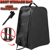 WELLY BOOT BAG WELLINGTON STORAGE CARRIER BAG ZIPPED CARRY HANDLE FREE BRUSH