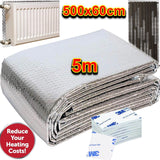 Radiator Insulation Foil Heat Back Reflector Sheet Energy Saving Panel Window