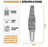 1L Wearable Hot Water Bottle Cover Adjustable Belt Wrap Around Luxury Sherpa