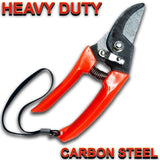 Pruning Shears Strong Carbon 8" Garden Hand Pruner Secateurs Plants Tool Set