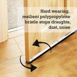 🔥Door Aluminium Draught Excluder Brush Strip Bar 25 mm Heat Seal Energy Savings