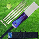 Cricket Set Wooden Bat Ball Stumps Bails Garden Beach Children Adults Size 3