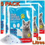 5xSilica Crystal Diamonds Non Clumping Great Absorbency Odour Control Cat Litter