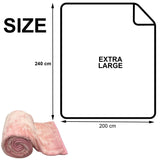 Extra Large Luxury Faux Fur Throw Fleece Blanket Sofa Bed Mink Soft Plush Warm