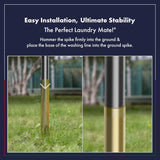 🔥32mm Metal Galvanised Ground Spike Soil Socket Outdoor Rotary Airer Parasol