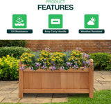 Premium Wood Garden Planter Large Flower Plant Pot Window Box Raised Bed Basket
