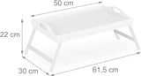 Bamboo Bed Tray Wooden With Handles Folding Leg Serving Breakfast Lap Food Table