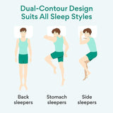 Cooling Pillow Orthopedic Memory Foam Contour Cervical Gel Head Neck Back Sleep