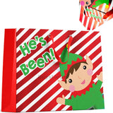 🎅Luxury Christmas Gift Bag With Handles Red Elf Gloss Xmas Present 37x28cm