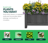 Premium Wood Garden Planter Large Flower Plant Pot Window Box Raised Bed Basket