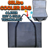 Extra Large 60L Insulated Cooler Cool Bag Box Picnic Camping Food Drink Ice