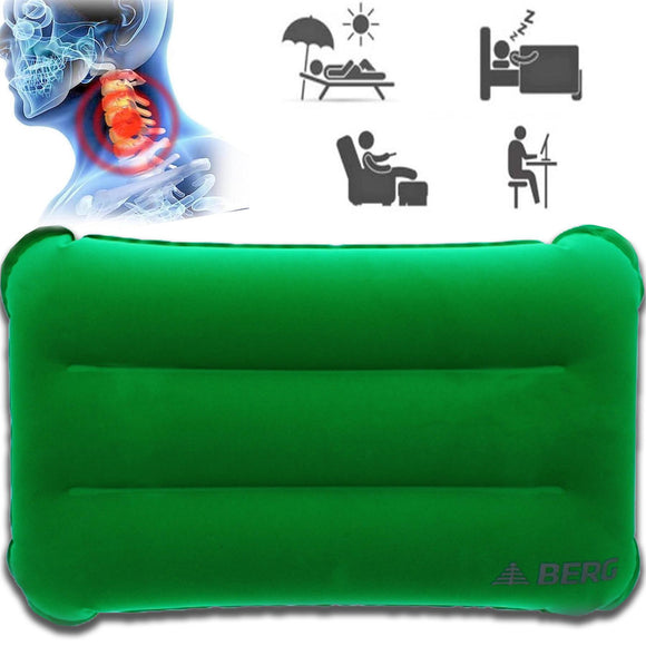 Air Inflatable Camping Pillow Travel Cushion Back Neck Lumbar Support Waterproof