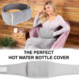 Wearable Hot Water Bottle Cover Adjustable Belt Wrap Around Luxury Sherpa